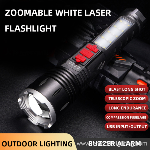 Modes Camping Aluminum Buzzer Alarm Led Flashlight